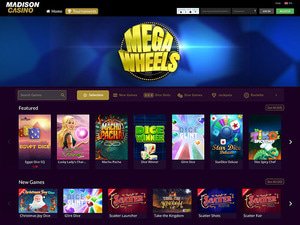 Madison Casino website screenshot