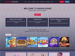 Maria Casino website screenshot