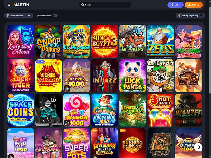 Martin Casino games screenshot