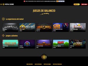 Metal Casino software screenshot