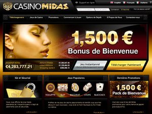 Casino Midas website screenshot