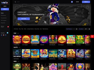 Mirax Casino website screenshot