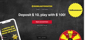 Mobilautomaten Casino website screenshot