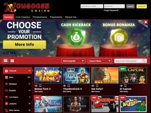 Mongoose Casino website screenshot