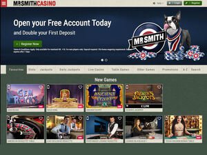 Mr Smith Casino website screenshot