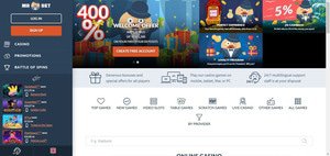 Mr Bet Casino website screenshot