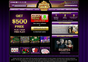 Mummys Gold Casino website screenshot