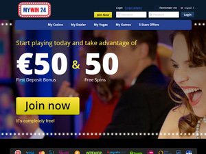 MyWin 24 Casino website screenshot