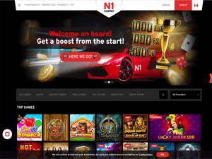 N1Casino website screenshot
