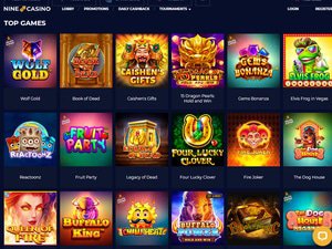 Nine Casino software screenshot