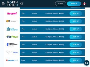 North Casino cashier screenshot