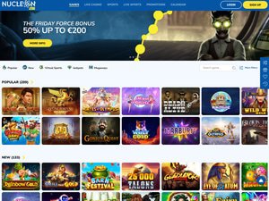 Nucleonbet Casino website screenshot