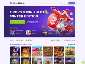 Octo Casino website screenshot