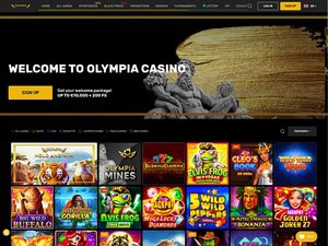Olympia Casino website screenshot