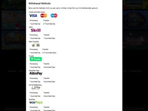 Onlineslotslobby cashier screenshot
