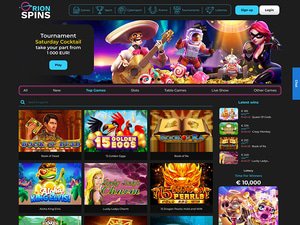 Orion Spins Casino website screenshot