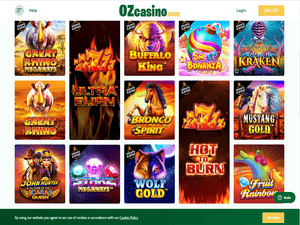 Oz Casino software screenshot