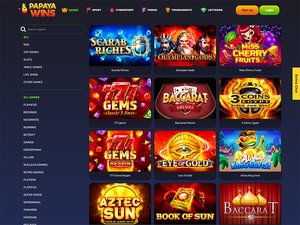 Papaya Wins Casino software screenshot