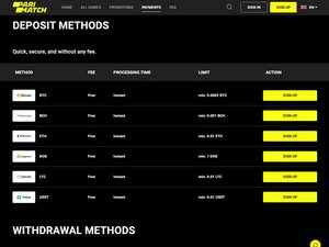 Parimatch.io cashier screenshot