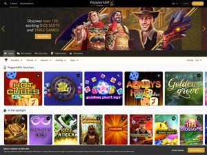 PepperMill Casino website screenshot