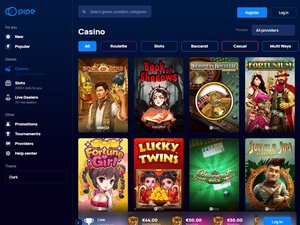Pipe Casino software screenshot