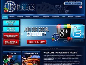 Platinum Reels website screenshot