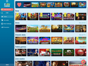 PlayFrank Casino software screenshot