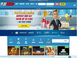PlayJango Casino website screenshot