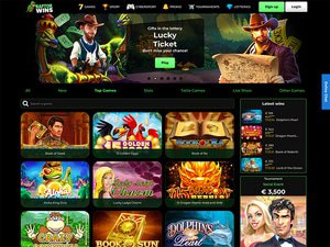 Raptor Wins Casino website screenshot