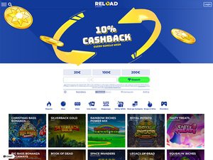 Reload Casino website screenshot