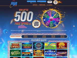 Riva Slots website screenshot