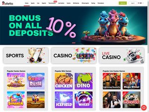 Rolletto Casino website screenshot