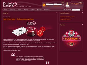 Ruby Fortune Casino software screenshot