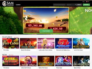Sam Casino website screenshot