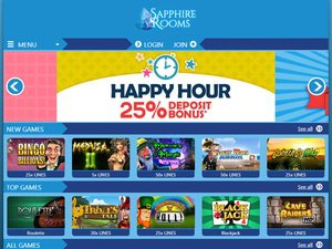 Sapphire Rooms Casino website screenshot