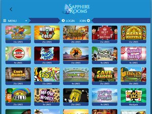 Sapphire Rooms Casino software screenshot