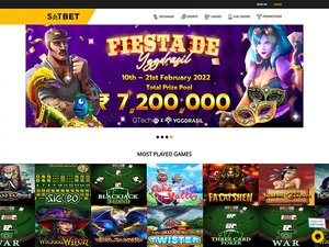 Sat Bet Casino website screenshot