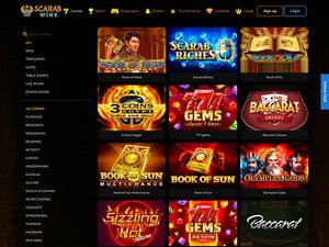 Scarab Wins Casino software screenshot