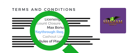 Shazam Casino Terms