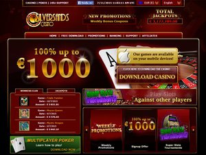 Silver Sands Casino website screenshot