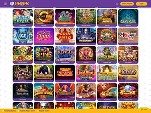 Simsino Casino software screenshot