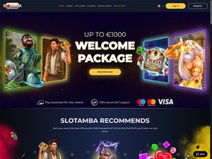 Slotamba Casino website screenshot