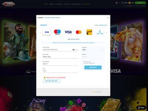 Slotamba Casino cashier screenshot