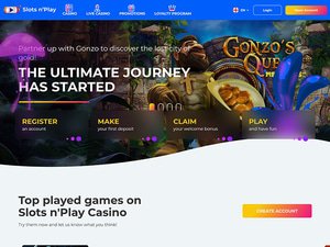 Slots n'Play website screenshot
