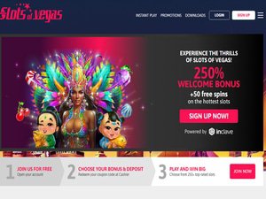 Slots of Vegas Casino website screenshot