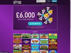 Slots52 Casino website screenshot