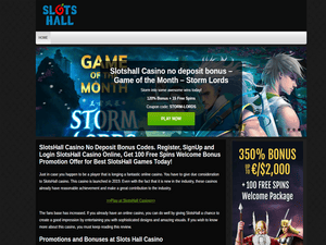 Slotshall Casino website screenshot