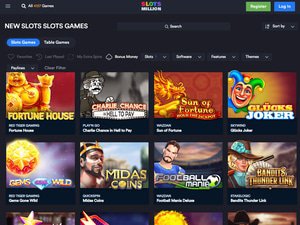 SlotsMillion Casino software screenshot
