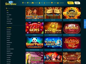 Slots Shine Casino software screenshot