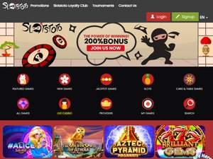 Slotstoto website screenshot